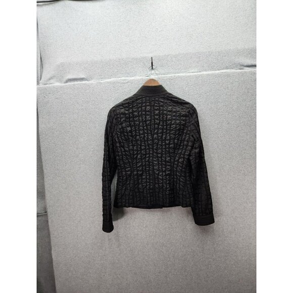 Samuel Dong Womens Black Quilted Jacket Size S Button Closure Made In China - Picture 5 of 5
